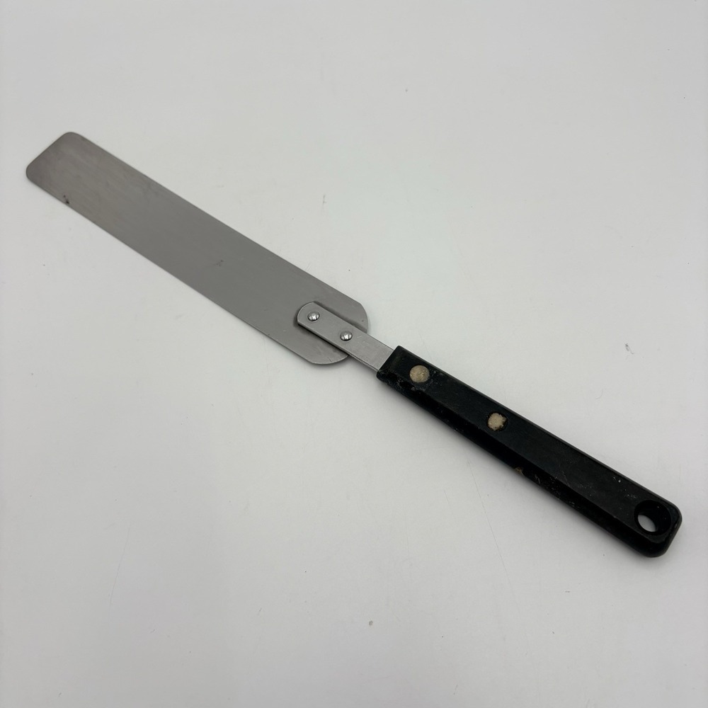 EKCO Eterna Straight Icing Spatula Stainless Steel Wood Handle USA Vintage